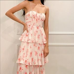 Self Portrait Tiered Crepe Dress